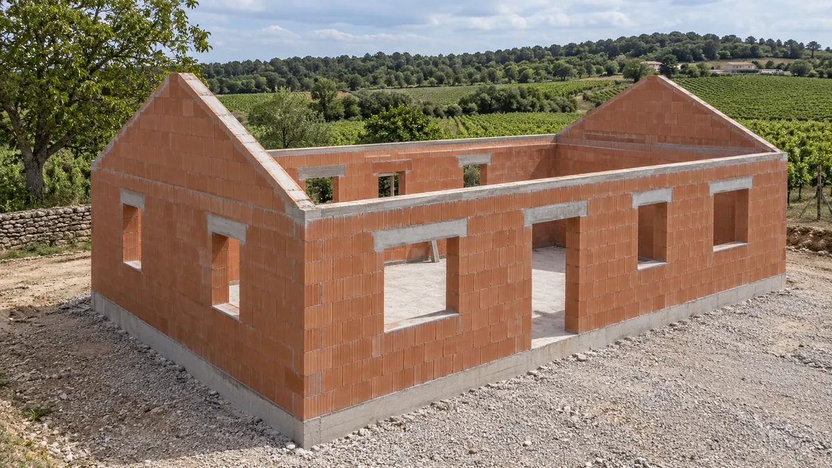 Avant : Construction d’une charpente, état initial illustré