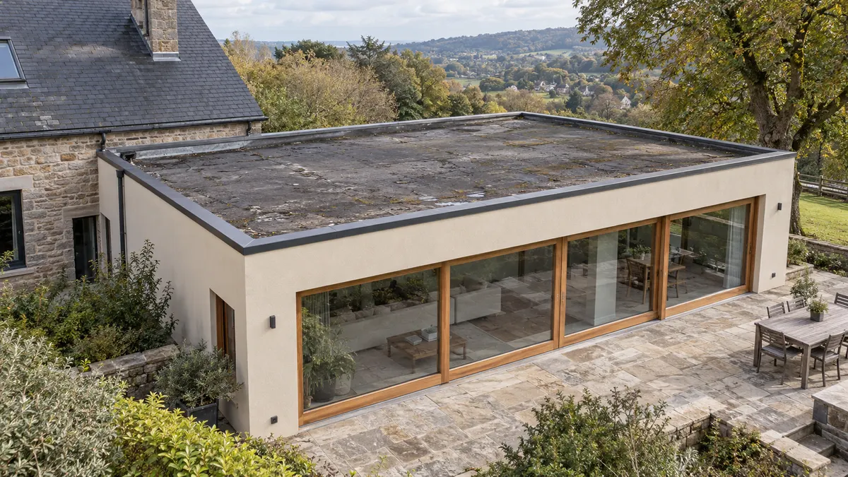 Avant : Réfection de l’étanchéité d’un toit-terrasse, état initial illustré