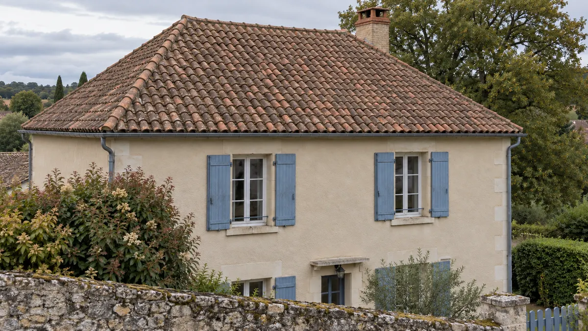 Après : Nettoyage et démoussage de toiture, état final illustré